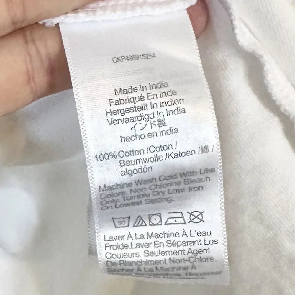 NWT Madewell White Puff-Sleeve Tee - Size: Small